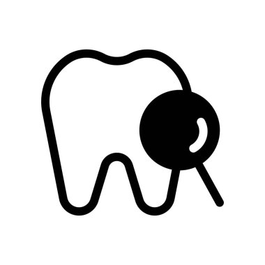 Diş ikonu. vektör illüstrasyonu