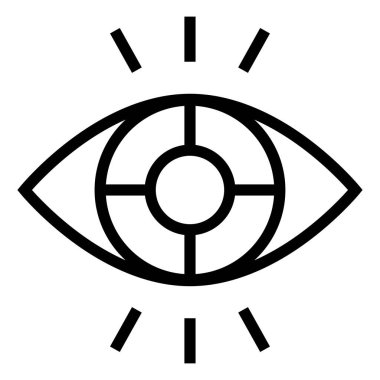 göz ve pusula vektör simgesi