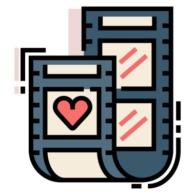 aşk simgesi, vektör illüstrasyonu