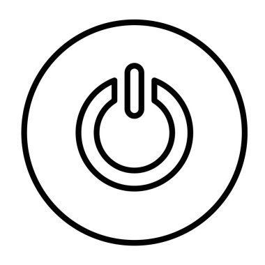 Güç işaretinin vektör illüstrasyonu