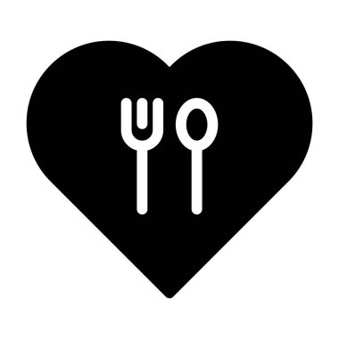 çatal ve kaşık ikon vektör çizimi