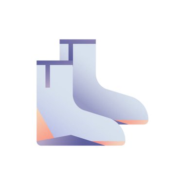 Çizmeler düz simge vektör çizimi