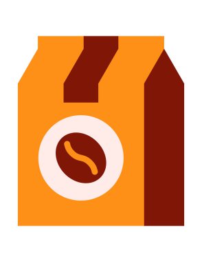 kahve çekirdeği paket düz simgesi
