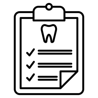 Diş hekimliği simgesi, vektör illüstrasyonu