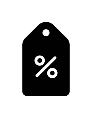 Beyaz arkaplanda Kara Cuma satış simgesi