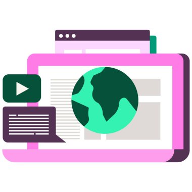 bilgisayar web simgesi, vektör illüstrasyonu  