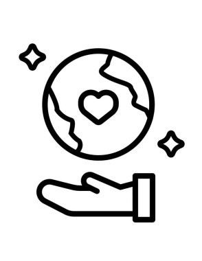 Kalp ikonu vektör illüstrasyonu