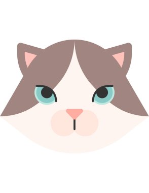 Şirin bir kedinin vektör çizimi