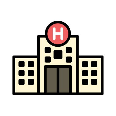 Hastane binası vektör simgesi