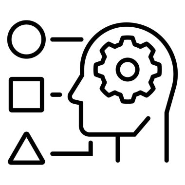 Zihin ağı simgesi. Vektör illüstrasyonu  