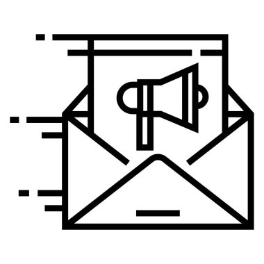 Seo çizgi simgesinin vektör illüstrasyonu