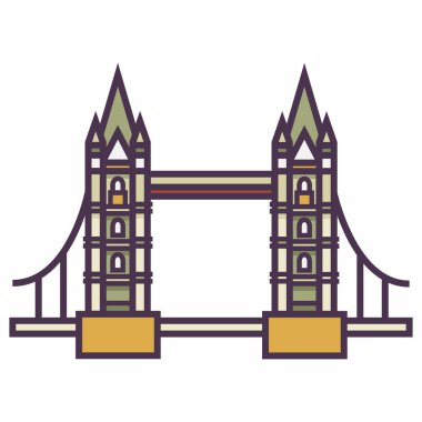 Kilise şeklinde bir kulenin vektör çizimi