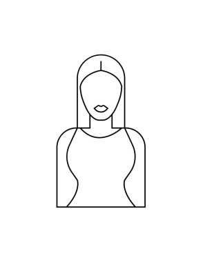 kadın web simgesi, vektör illüstrasyonu 