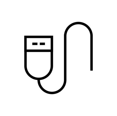 usb kablosunun vektör illüstrasyonu 