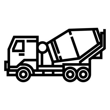 Kamyon web simgesi. Vektör illüstrasyonu 