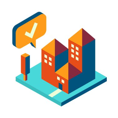 iş düz ikon vektör illüstrasyonu