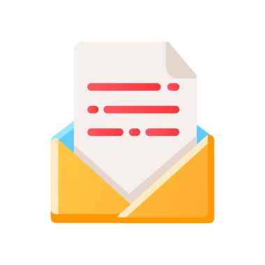 İleti simgesi vektör illüstrasyonlu zarf