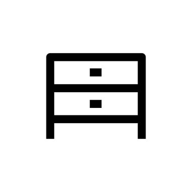 tablo mobilya ikonu vektör illüstrasyonu