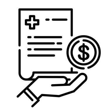 tıbbi ve sağlık çizgisi vektör simgesi.