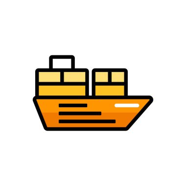 gemi, simge, vektör illüstrasyonu 