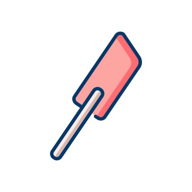 Beyaz arkaplanda izole edilmiş spatula vektör çizimi