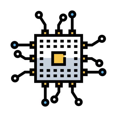 robot düz vektör simgesi