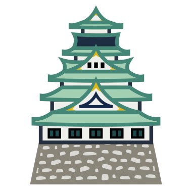 Çin mimarisi ikonu. vektör illüstrasyonu