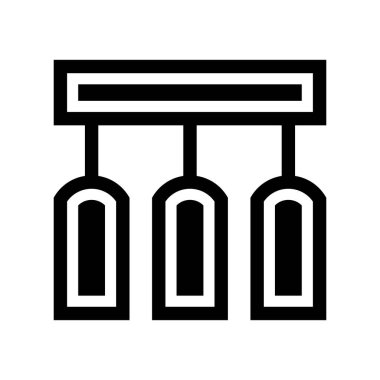 Otel ve servis satırı vektör simgesi.