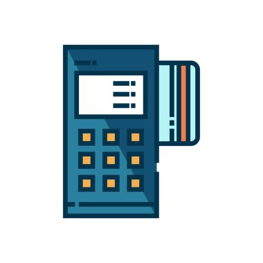 Kredi kartı simgesi, vektör illüstrasyonu