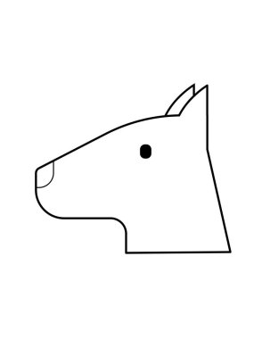 köpek simgesi, vektör illüstrasyonu