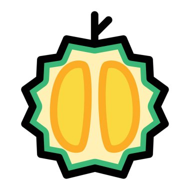 Beyaz arkaplanda sarı elma simgesi