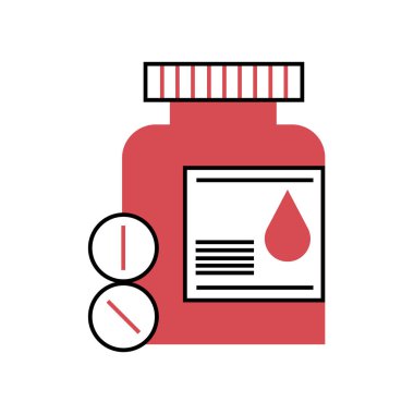 Tıp simgesi, vektör illüstrasyonu 