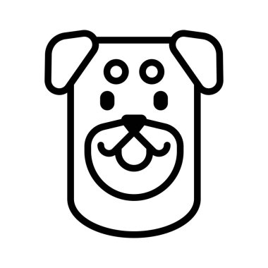 şirin köpek simgesi vektör illüstrasyonu