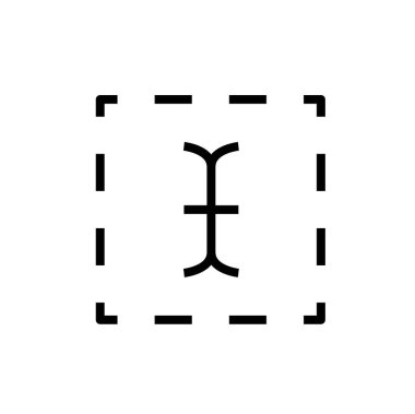 Modern b 'nin vektör çizimi burç simgesinden yoksun