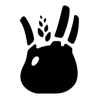 Et ağı simgesi. Vektör illüstrasyonu 