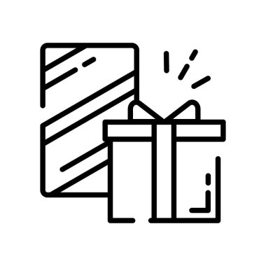 hediye web simgesi, vektör illüstrasyonu  