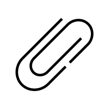 kağıt ataç simgesi vektörü beyaz arkaplanda izole edildi