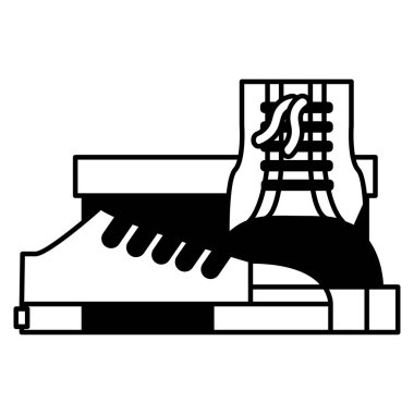 Spor ayakkabıları simgesinin vektör illüstrasyonu  