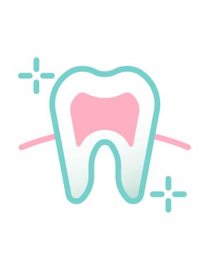 diş ağı simgesi, vektör illüstrasyonu 