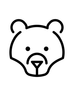 şirin ayı simgesi vektör çizimi grafik tasarımı