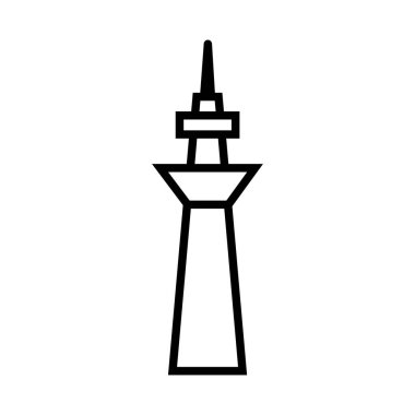 kule simgesi, vektör illüstrasyonu 