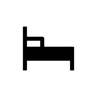 yatak, simge, vektör illüstrasyonu 