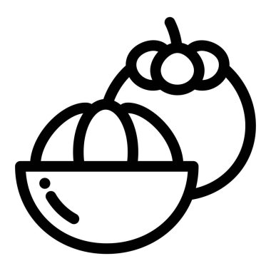 tropikal meyve vektörü simgesi