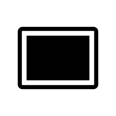 tablet simgesi. Web için bilgisayar vektör simgelerinin düz çizimi