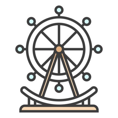 Dönme dolabın vektör çizimi 