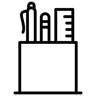 Bilim ve teknoloji çizgi vektör simgesi.