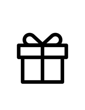 hediye web simgesi, vektör illüstrasyonu 