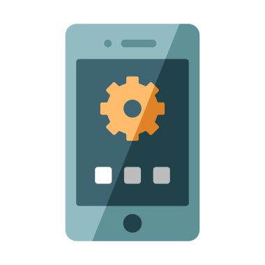 Akıllı telefon web simgesi. Vektör illüstrasyonu 