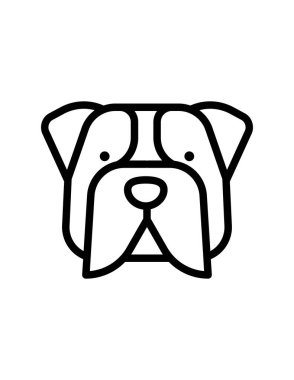 köpek simgesi, vektör illüstrasyonu