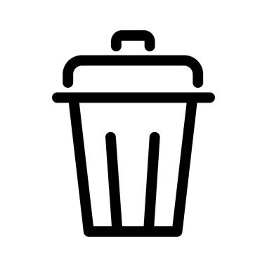 Çöp kutusu vektör çizgisi simgesi
